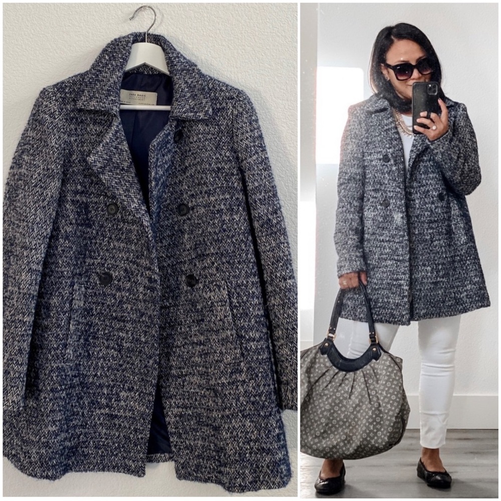 Zara Navy/White Coat
